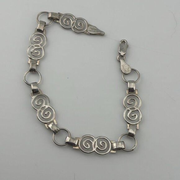 Handmade Greek Spiral Bracelet, 925 Silver - Picture 6 of 6